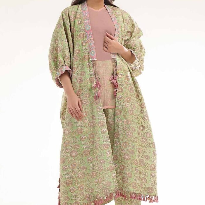 Unstitched Gold Printed Lawn Shirt SL-42034 B