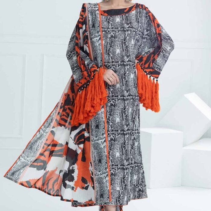 3 Piece Unstitched Printed Lawn Suit CL-52423