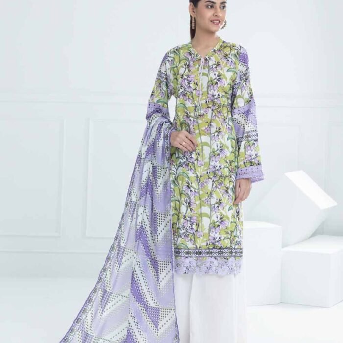 3 Piece Unstitched Printed Lawn Suit CL-52426