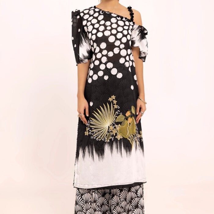 2 Piece Unstitched Embroidered Printed Lawn Suit TL-42116