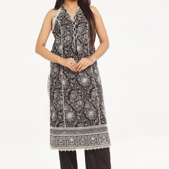 2 Piece Unstitched Embroidered Lawn Shirt with Dyed Trouser TL-52090