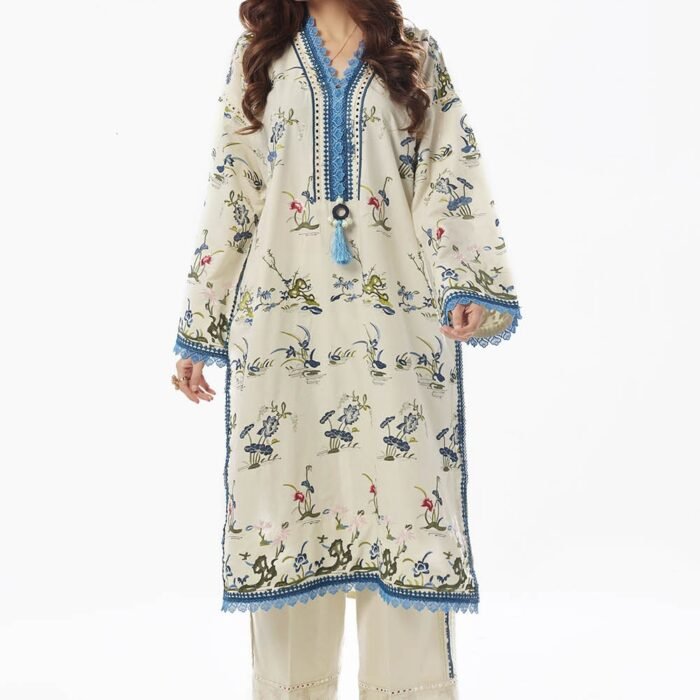 2 Piece Unstitched Embroidered Lawn Suit TL-52087