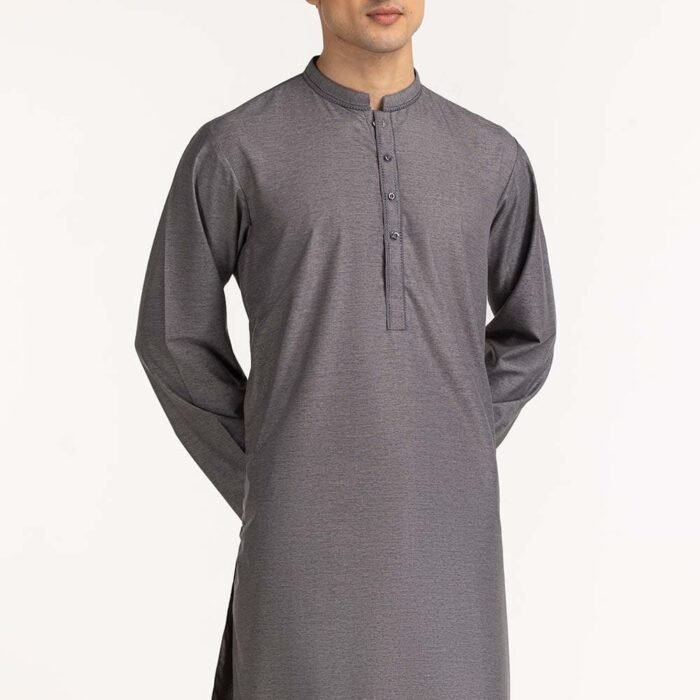 Grey Embroidered Kurta SK-E24-051