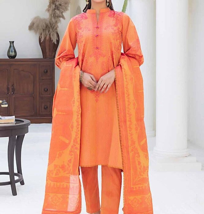 3 Piece Chambray Jacquard Unstitched Suit MJ-42010