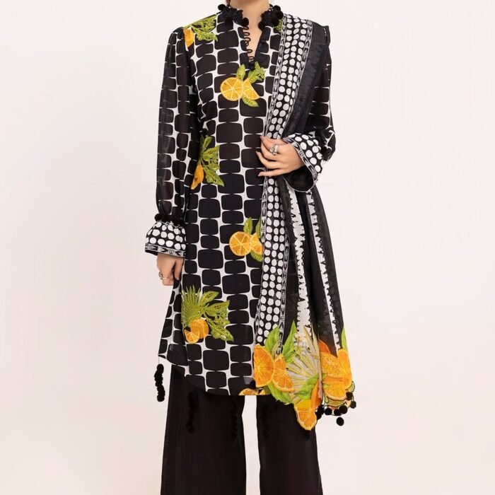 3 Piece Unstitched Embroidered Printed Lawn Suit CL-42331