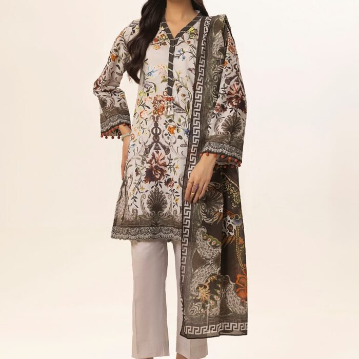2 Piece Unstitched Printed Lawn Suit TL-52108