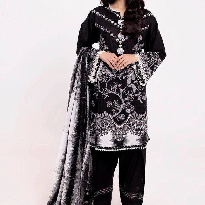 3 Piece Unstitched Printed Lawn Suit B-52009