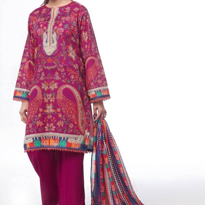 3 Piece Unstitched Printed Lawn Suit CLP-52077