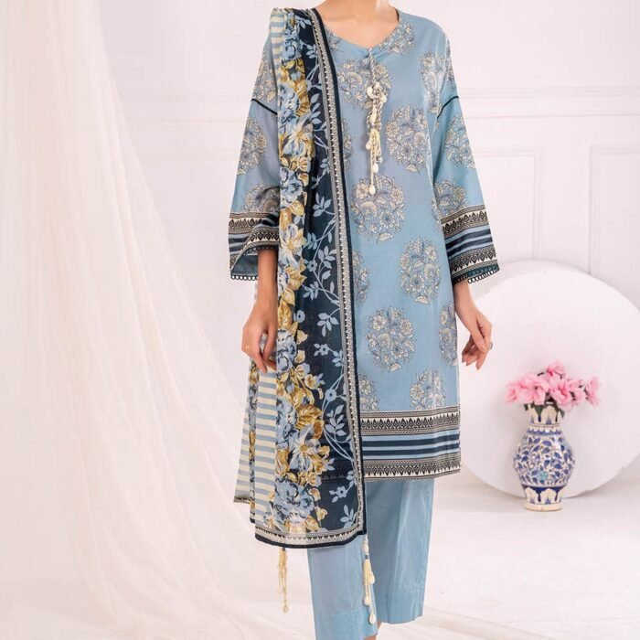 3 Piece Unstitched Printed Lawn Suit SD-52150