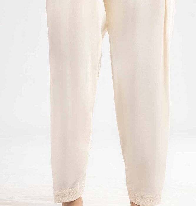 Unstitched Embroidered Cambric Trouser TR-42010