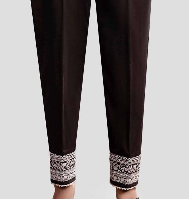 Unstitched Embroidered Cambric Trouser TR-42012