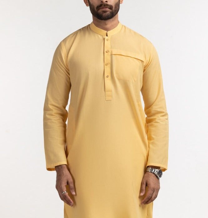 Yellow Basic Kurta KR-STY24-013