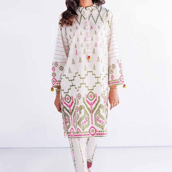 2 Piece Unstitched Jacquard Printed Suit with Lawn Trouser JT-42011